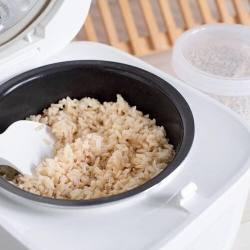 Perfect Brown Rice in a Rice Cooker • The Incredible Bulks