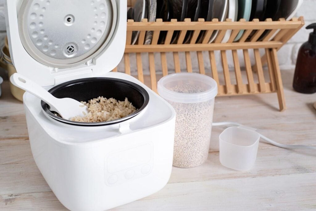 Perfect Brown Rice in a Rice Cooker • The Incredible Bulks