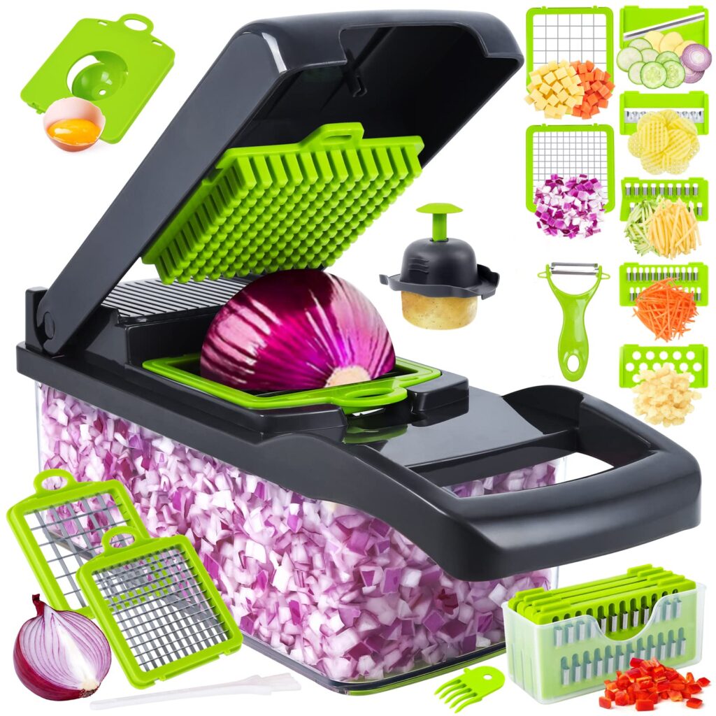 Geedel Vegetable Chopper, Onion Chopper Pro Food Chopper, Kitchen Vegetable  Slicer Dicer Cutter Grater, Veggie Chopper With Container For Salad Onion  Potato Carrot