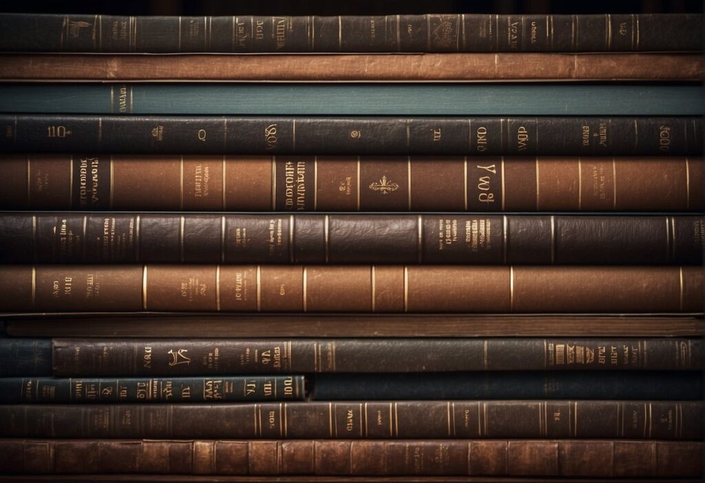 Various books and scrolls open on a wooden desk, with cumin seeds and plants scattered around. An ancient-looking quill pen and inkwell sit nearby